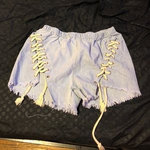 Lace up shorts